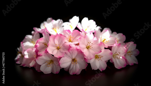 Vibrant cherry blossom bouquet, a gift of love in springtime generated by AI