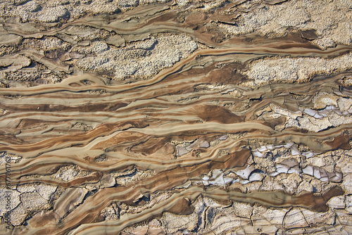 mud volcanoes from which flow mud rivers