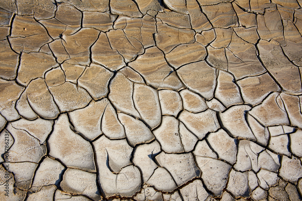 cones of mud volcanoes from which rivers of mud flow
