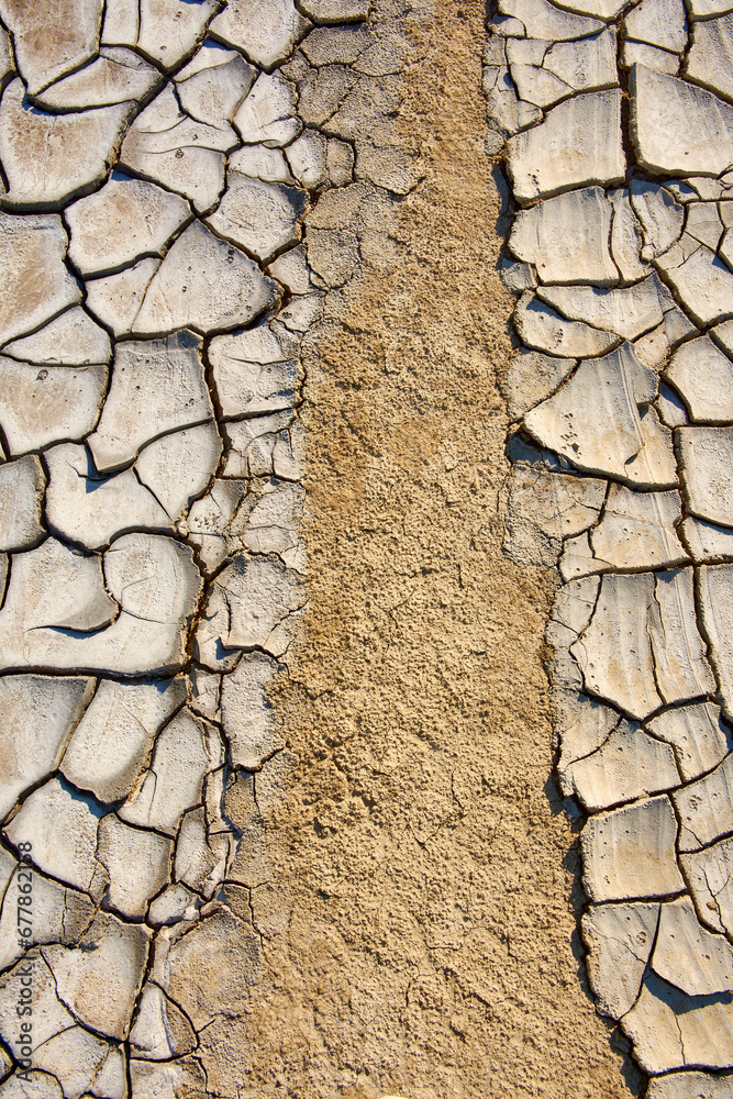 cones of mud volcanoes from which rivers of mud flow