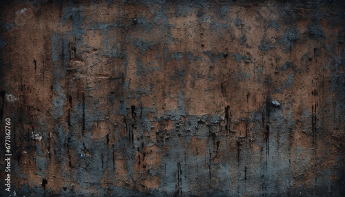 Rusty old metal wall with distressed textured effect and scratches generated by AI