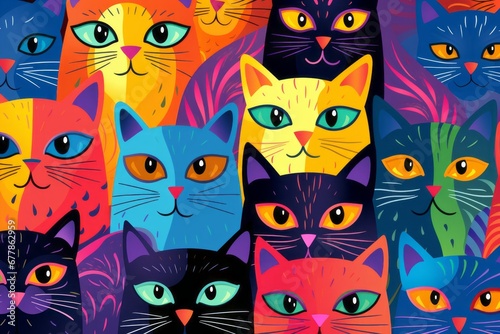 cartoon cats background