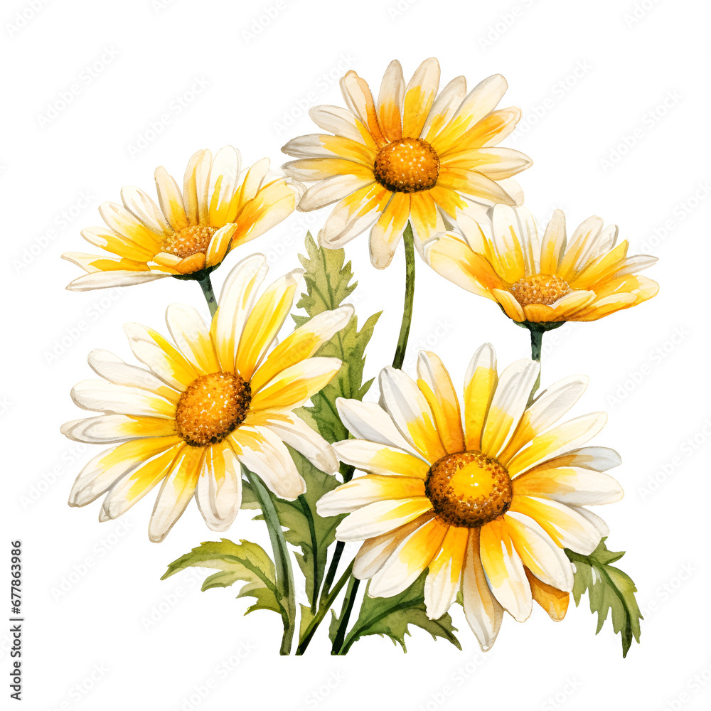 Obraz premium flower bouquet isolated on white background, ai generated