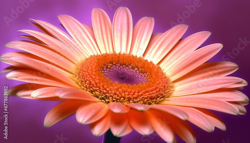 Vibrant gerbera daisy  beauty in nature  macro  multi colored blossom generated by AI