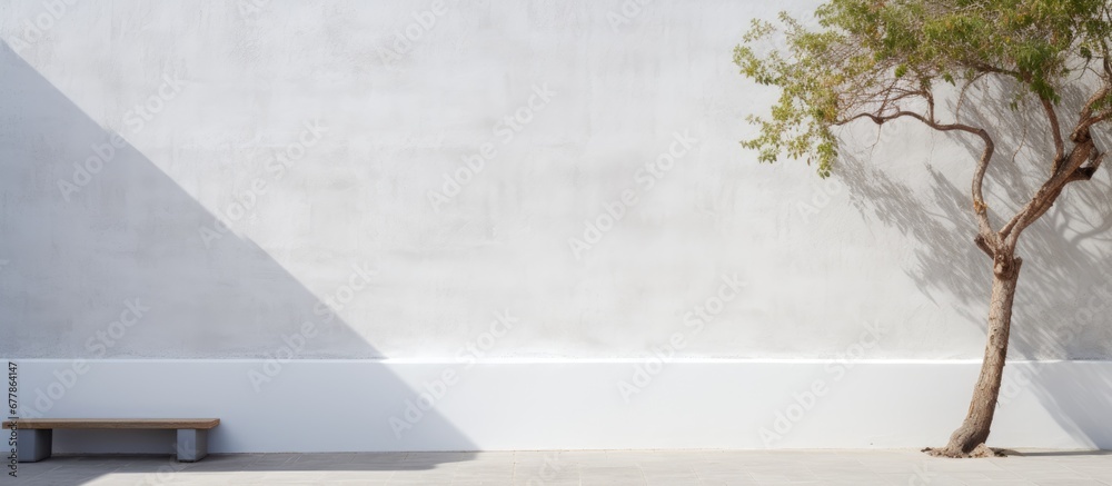 Obraz premium The vintage houses white cement wall displayed an abstract pattern with an intricate texture adding depth and character to the overall design creating a captivating background that blended h
