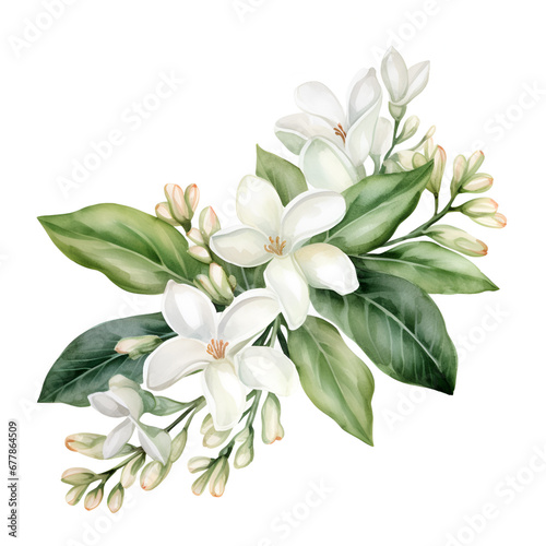 flower bouquet , isolated on white background, ai generated