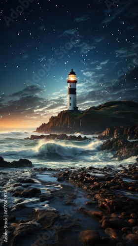 _coastal lighthouse wallpaper uhd wallpaper