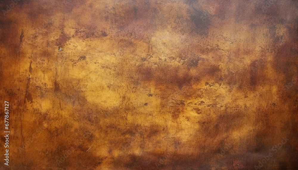 Rusty metal plate with abstract pattern, weathered and damaged generated by AI