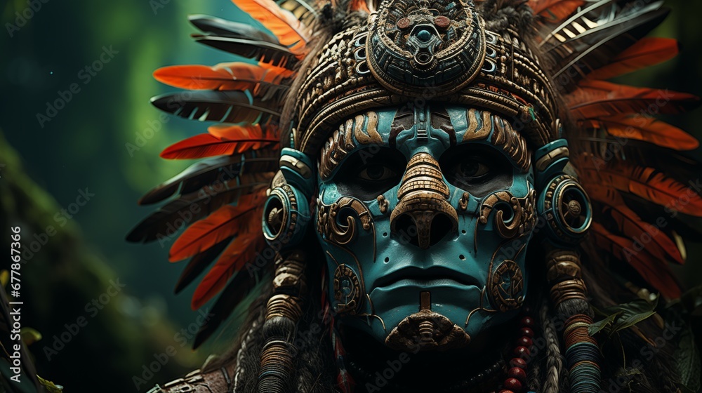 Aztec god of death, facemask Aztec god of death, facemask