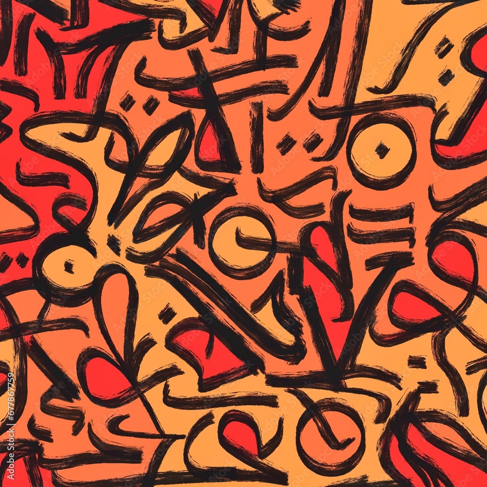 Fotografie Abstract Calligraphy (Transparent with preview)
