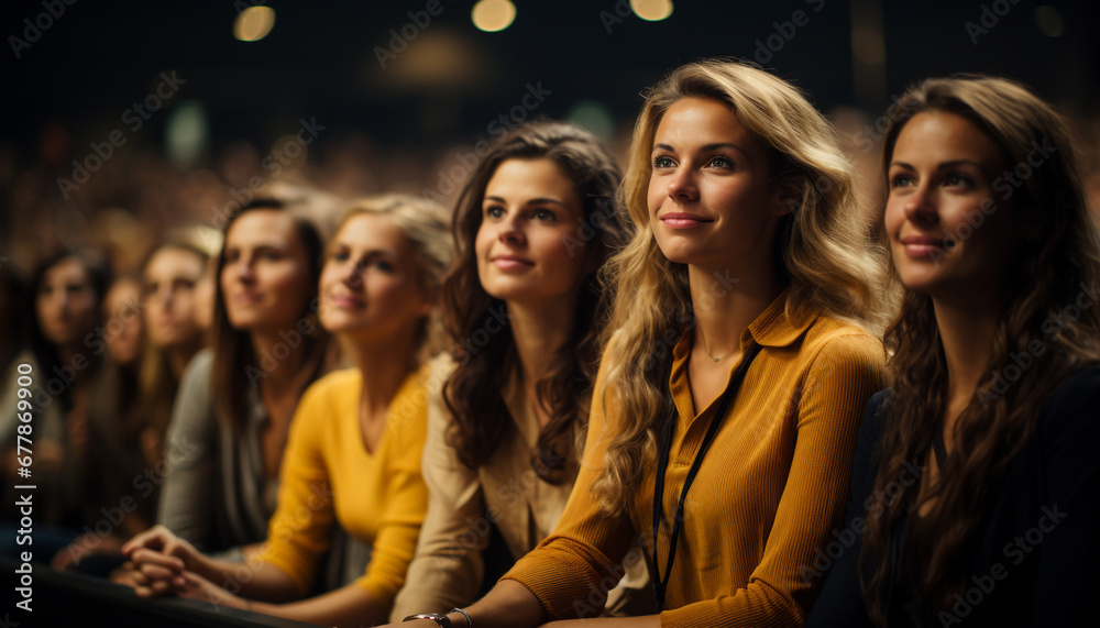 A cheerful group of young adults smiling together generated by AI