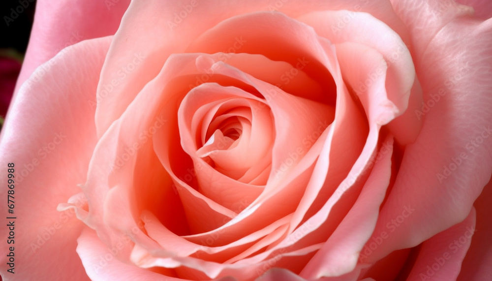 Fresh pink blossom symbolizes love and beauty in nature generated by AI Fresh pink blossom symbolizes love and beauty in nature generated by AI