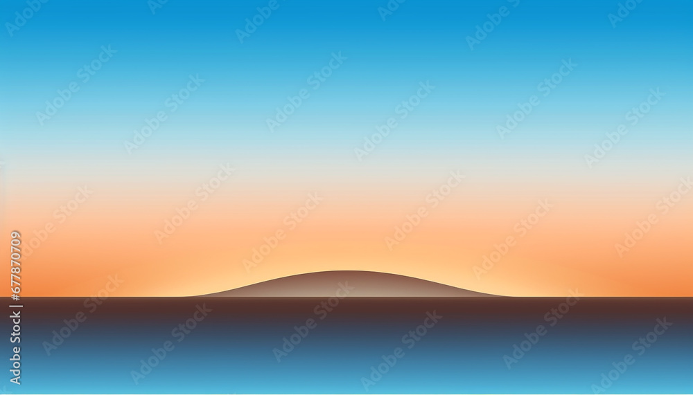 Sunrise over African sand dunes creates tranquil multi colored backdrop generated by AI