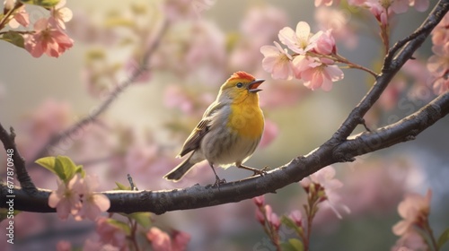 robin on the branch