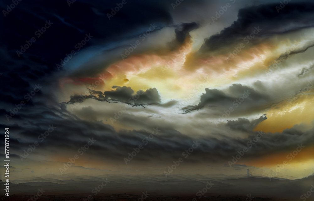 abstraction of clouds, the sky is beautiful