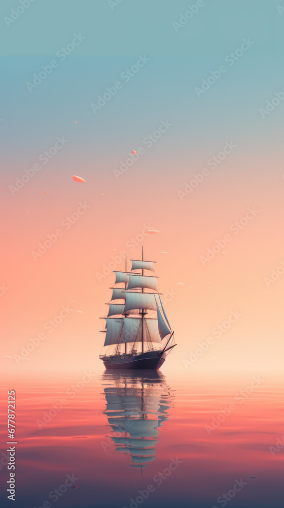 Fototapeta premium ship in the sea