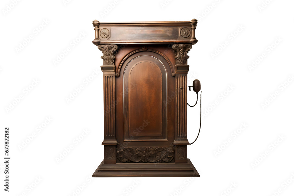 OLD WOODEN PHOTO BOOTH ISOLATED ON TRANSPARENT BACKGROUND OLD WOODEN PHOTO BOOTH ISOLATED ON TRANSPARENT BACKGROUND