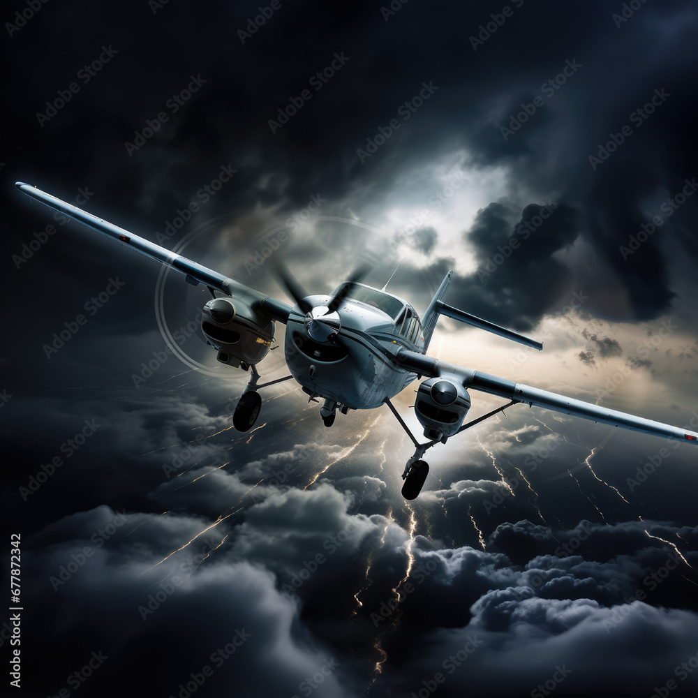 Naklejka premium airplane in the sky