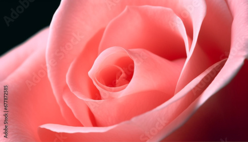 Vibrant pink rose petals symbolize love and passion in nature generated by AI