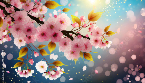 romantic sakura background