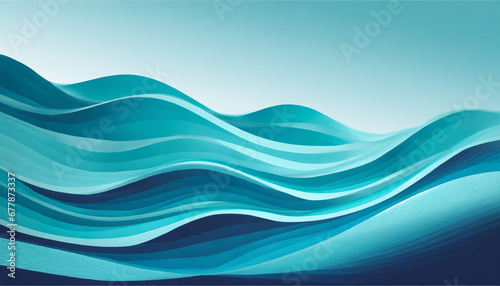abstract wavy lines water wave background blue isolated wavy boarder for copy space text curvy teal lines e flowing motion web banner backdrop pool ocean waves cartoon graphic for summer travel © Emanuel