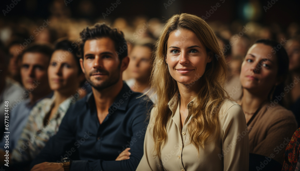 A group of young adults smiling at camera generated by AI A group of young adults smiling at camera generated by AI