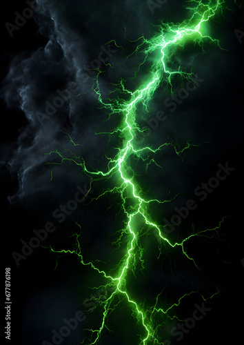 Green thunder lightning pattern, background shape