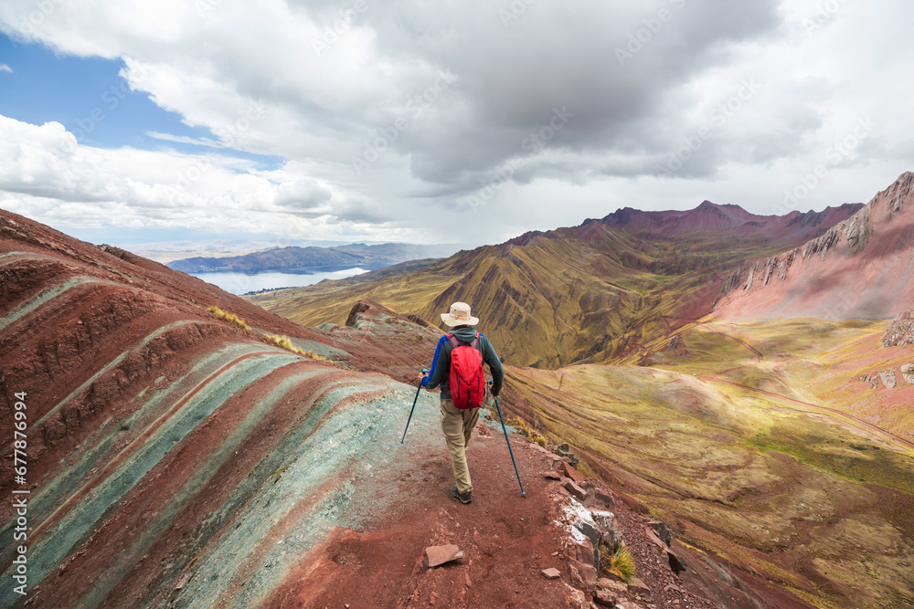 Hiker in Pallay Poncho