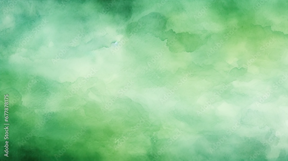 Emerald Oasis: Abstract Green Watercolor Paper Texture for Web Banners	