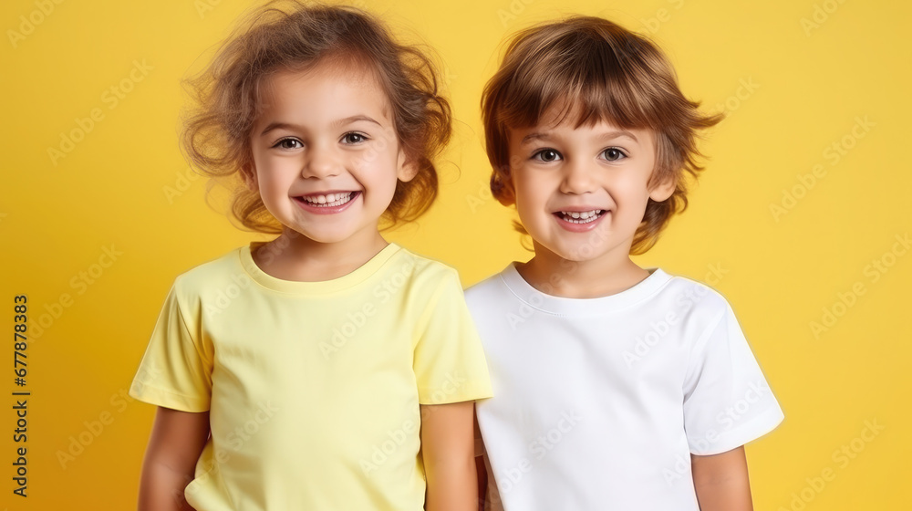 cheerful children, boy and girl on a colored background in the studio, brother and sister, child, kid, toddler, childhood, portrait, face, emotional, expression, joy, friends, happiness, baby, clothes cheerful children, boy and girl on a colored background in the studio, brother and sister, child, kid, toddler, childhood, portrait, face, emotional, expression, joy, friends, happiness, baby, clothes
