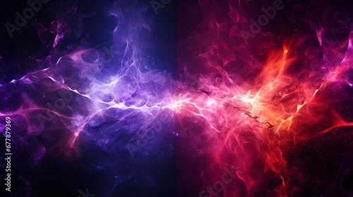 red and purple energy wave concept art, background or wallpaper, waves and spiral abstract art