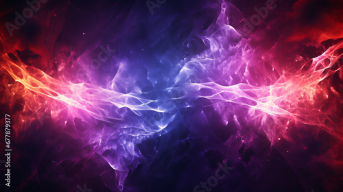red and purple energy wave concept art, background or wallpaper, waves and spiral abstract art