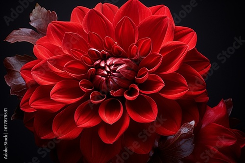 a stunning red flower of exquisite beauty. Generative AI © Xiomara