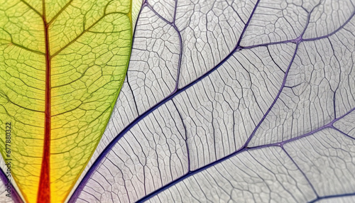 Abstract plant pattern on close up leaf backgrounds in nature generated by AI