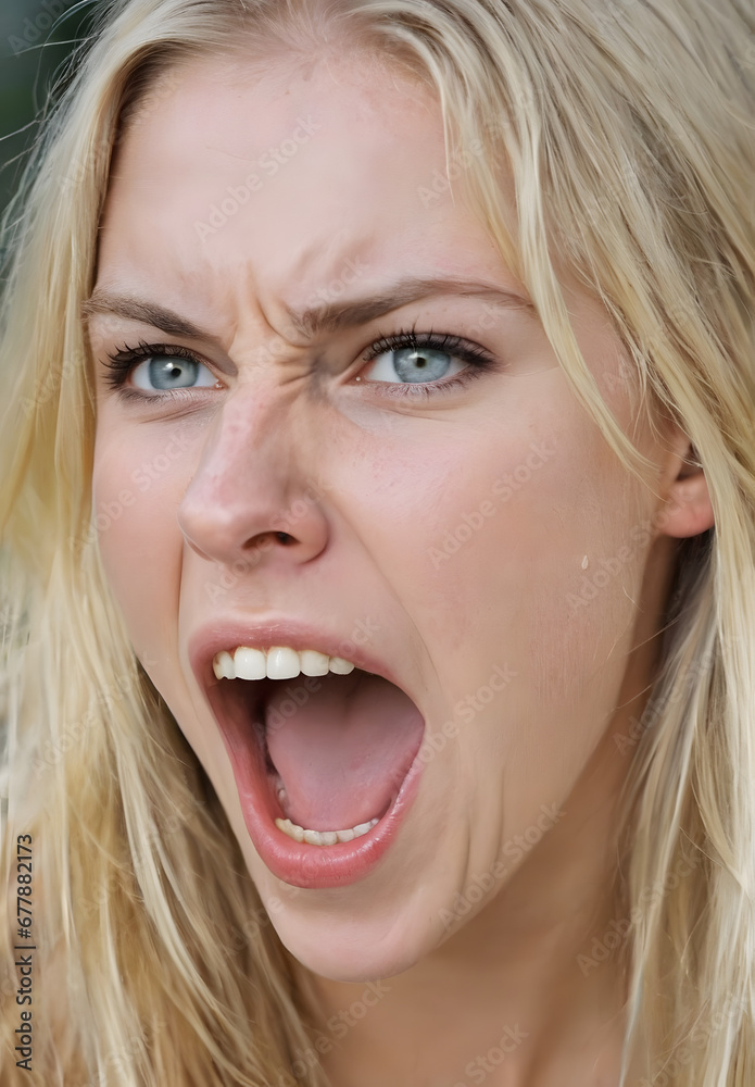 portrait of a screaming girl portrait of a screaming girl