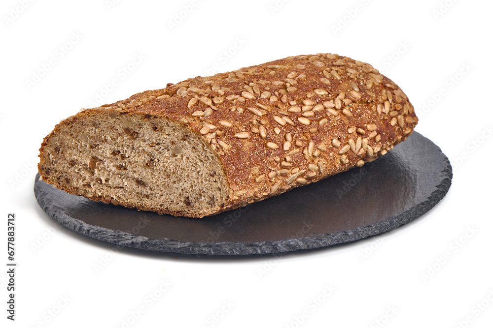 Rye bread, isolated on white background. Rye bread, isolated on white background.
