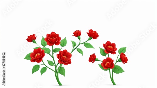 Colorful flowers floral Clipart, high quality resolution, beautiful flowers white background, AI generated images, jpg illustration.