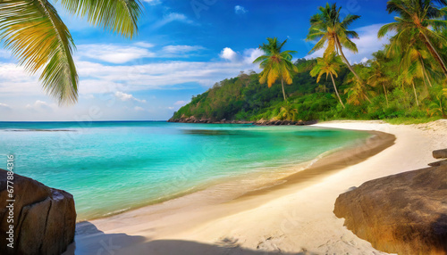 perfect tropical beach landscape vacation holidays background © Art_me2541