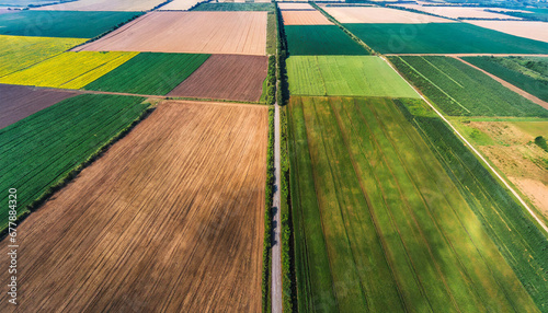 top view aerial photo of fields © Art_me2541