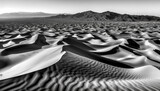 Tranquil scene of majestic sand dunes in remote Africa generated by AI