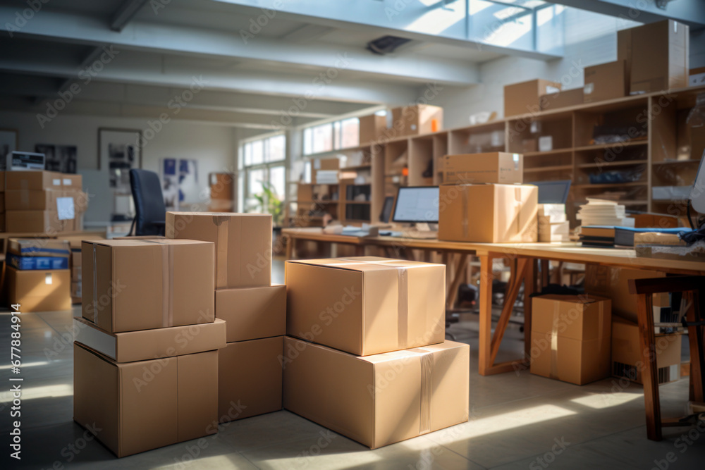 Cardboard Boxes On Conveyor Belt In The Warehouse Modern Warehousing and Logistics Facility with Conveyor and Machinery
Cardboard Boxes On Conveyor Belt In The Warehouse Modern Warehousing and Logistics Facility with Conveyor and Machinery
