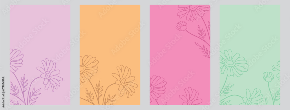 Stunning social media banners featuring a beautiful set of leaves and flowers with minimal abstract organic shapes. Versatile templates suitable for posts, cards, covers, and more. Vector illustration