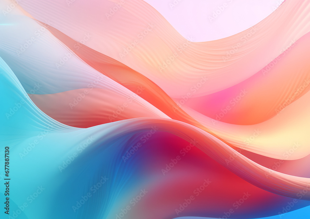 Elegant wavy formations of ribbons in a surreal 3D, Blue and purple gradient background, Colorful abstract. Iridescent Harmony: Abstract Wavy Multi-Colored. Website template concept Elegant wavy formations of ribbons in a surreal 3D, Blue and purple gradient background, Colorful abstract. Iridescent Harmony: Abstract Wavy Multi-Colored. Website template concept