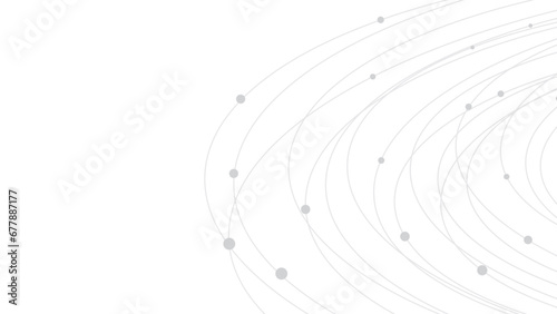 Technology abstract background. Abstract geometric background. Connected circles. Network of circles.