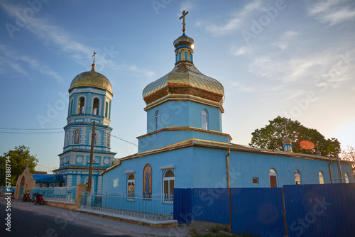 Obraz na płótnie the beautiful colorful Russian church w salonie