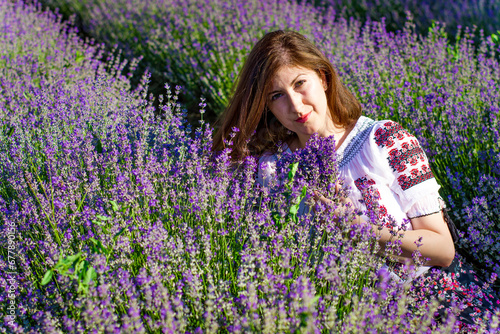 portrait of a woman in lavender field