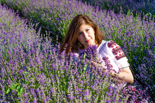 portrait of a woman in lavender field