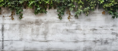 The vintage white wall garden had a retro urban vibe with its old wooden texture and grunge paint pattern creating an isolated background that added a unique and nostalgic touch