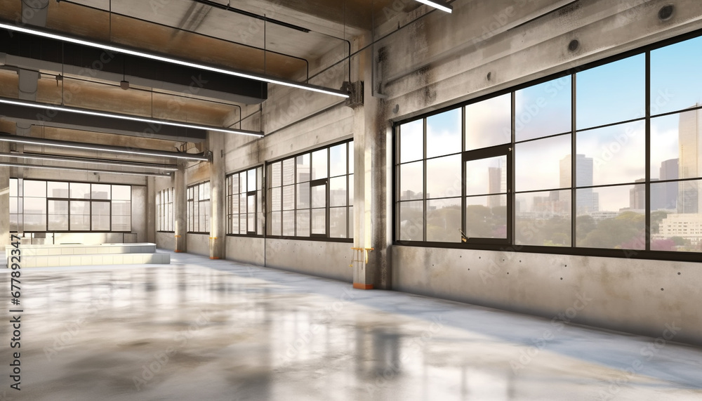 Modern office building with clean glass walls and bright reflection generated by AI Modern office building with clean glass walls and bright reflection generated by AI