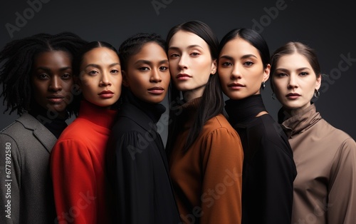 Portrait of a group of mult...